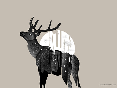 Deer design illustration vector