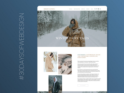 Winter Fairy Tales design concept. #30daysofwebdesign 30daysofwebdesign figma figma design figmadesign minimal online shop online shopping online store web web design website