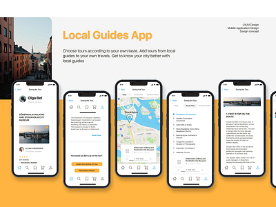 Local Guides App. Tour screens app design concept excursion figma figma design mobile application tour travel ui ui design ux ux design web web design
