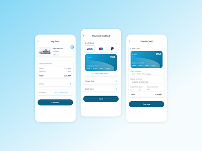 Credit Card Checkout design interface design mobile mobile design ui uiux user centered