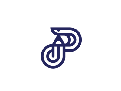 JP Monogram branding cobra identity logo monogram pencil snake symbol