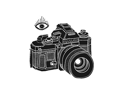 Looking For A Nice Composition black camera eye eyeball illustration photo photography white