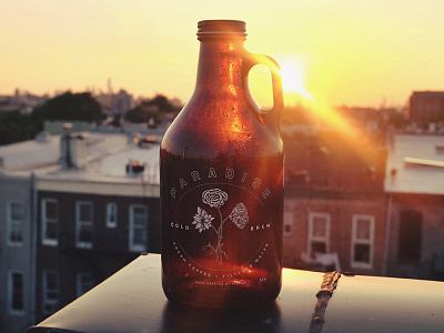 Paradise Cold Brew Growler Finished coffee cold brew flower new york nyc photo roof screen print