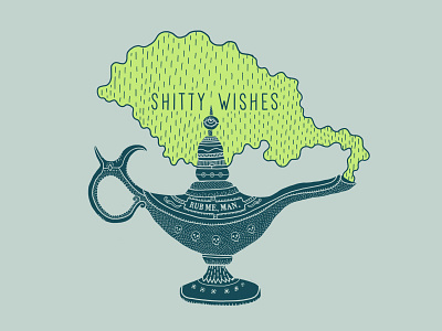 Shitty Wishes | Re-color color genie lamp magic wish