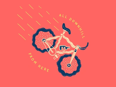 All Downhill From Here bicycle bike downhill fixed gear