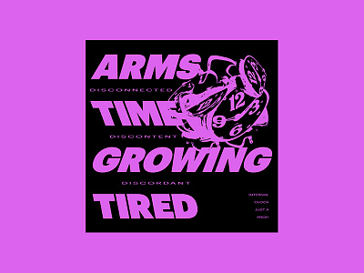 Time vomit arms black pink purple time tired