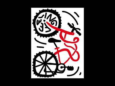 Make me like Bike bicycle bike bikes black illustration poster red