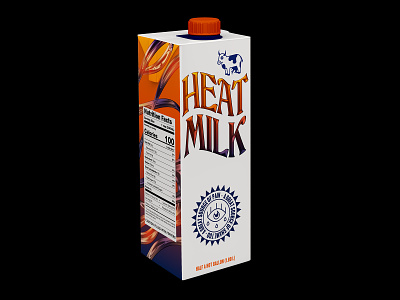 A Great Source of Pain cow design gradient illustration milk package design print spicy
