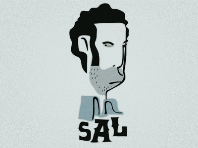 Sal character comic design hand drawn sal texture vector