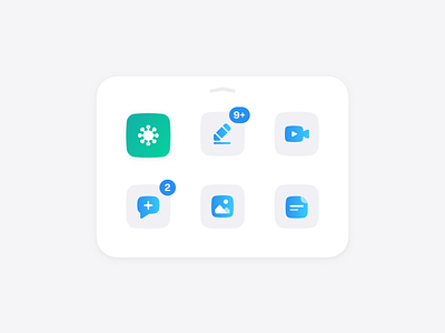 iOS App widget with icons