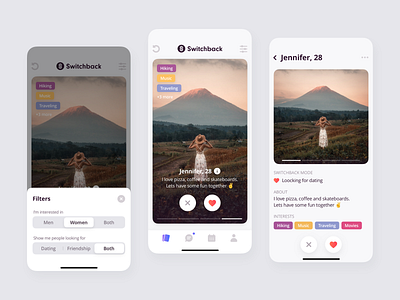 Dating App — User Profile app dating design ios minimal sketch tinder typography ui ux