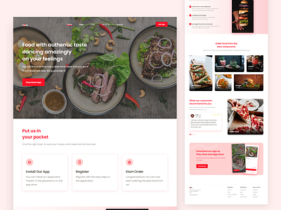 Foody App Landing Page