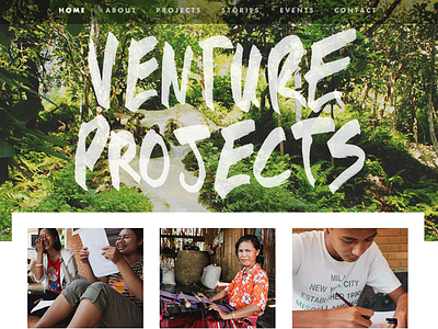 Venture Projects website- WIP handwritten layout lettering projects squarespace thailand venture web website