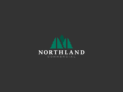 Logo Concept commercial logo mark n north northland pine realestate serif tree