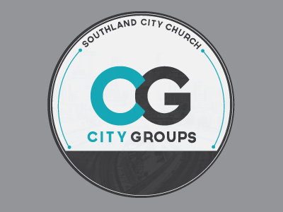 City Groups Logo badge church circle city groups losttype mn