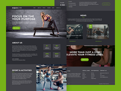 Gym website landingpage modern design ui uidesign uiux webdesign website
