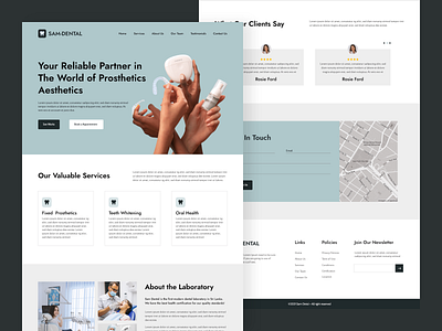 Dental website design landingpage modern design ui uidesign uiux webdesign website