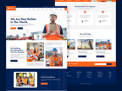 Construction website design landingpage modern design ui uidesign uiux webdesign website