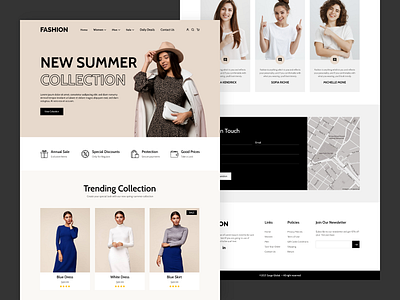 Clothing website landingpage modern design ui uidesign uiux webdesign website