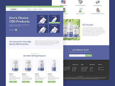 CBD store website landingpage modern design ui uidesign uiux webdesign website