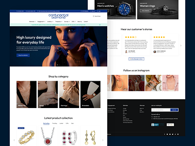 Jewelry website design landingpage modern design ui uidesign uiux webdesign website
