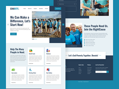 Charity website design landingpage modern design ui uidesign uiux webdesign website
