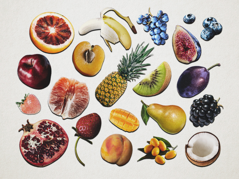 Fresh & Fruity food fruits rainbow lgbt layout photomontage collage