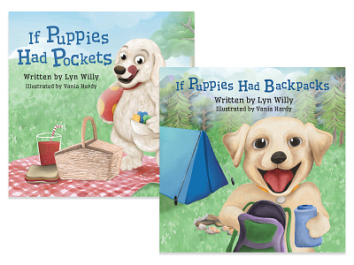 Puppy Books by Lyn Willy animal book children digital drawing dogs illustration nature puppies puppy