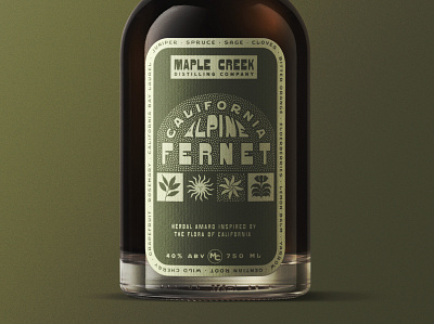 California Alpine Fernet branding design graphic design illustration illustrator logo packaging