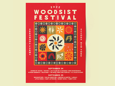 Woodsist Festival 2022 Poster Design band branding design festival graphic design illustration illustrator music poster