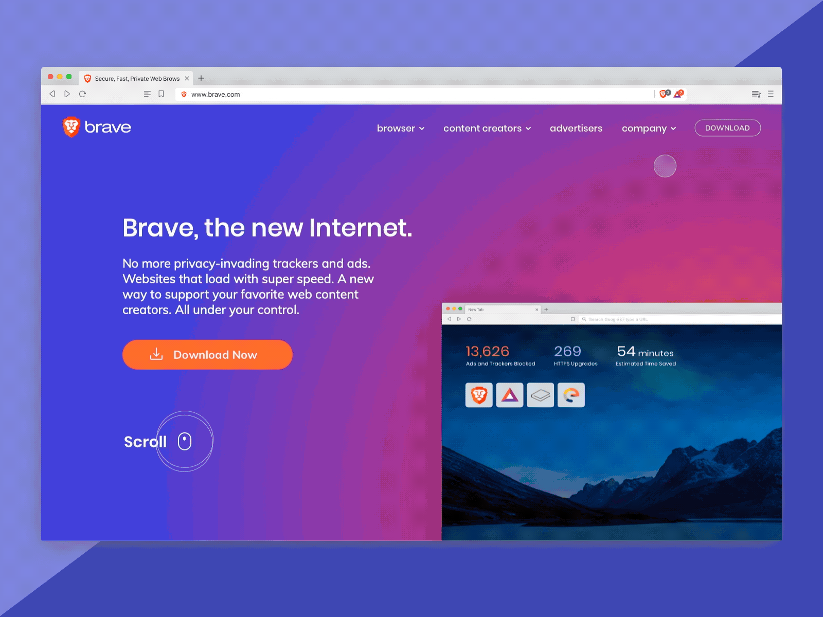 Brave.com homepage