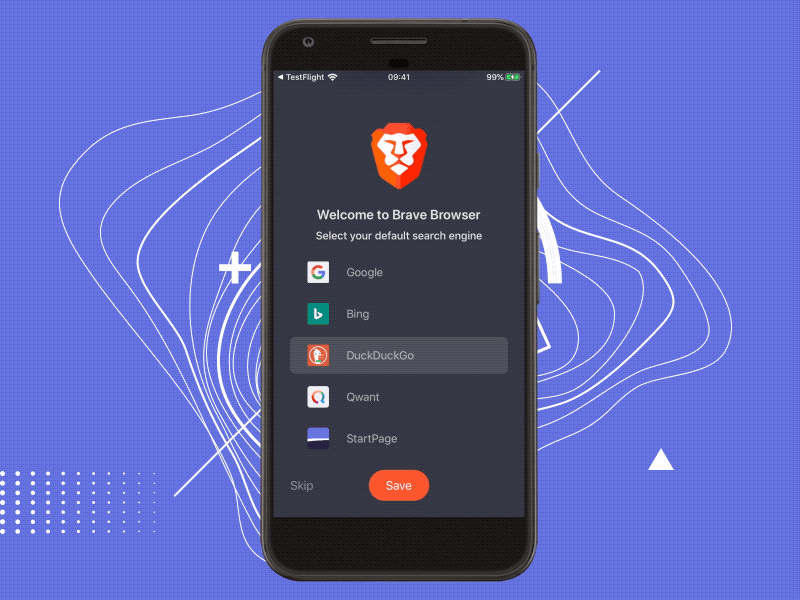 Brave Browser Android onboarding r1 aftereffects android animation animation after effects interaction design microinteraction mobile design motion design onboarding onboarding illustration product design ux design visual design