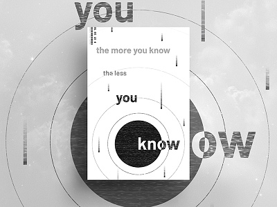 Made You Look / 03 / The More You Know 100posters art direction atomic graphic design greyscale particles typography