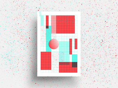 Made You Look / 09 / Red and Cyan Grid Lock 100posters art direction cmyk color gradients graphic design