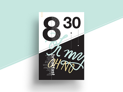 Made You Look / 10 / Breakfast Plans 100posters art direction color block graphic design posters swiss
