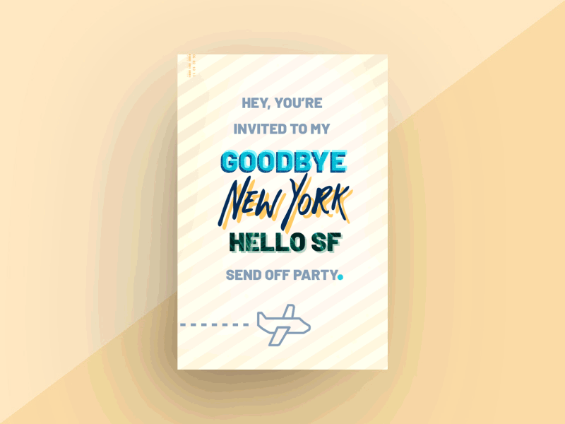 Made You Look / 13 / Send Off Party graphic design hand lettering invitations new york party plane poster design san francisco send off