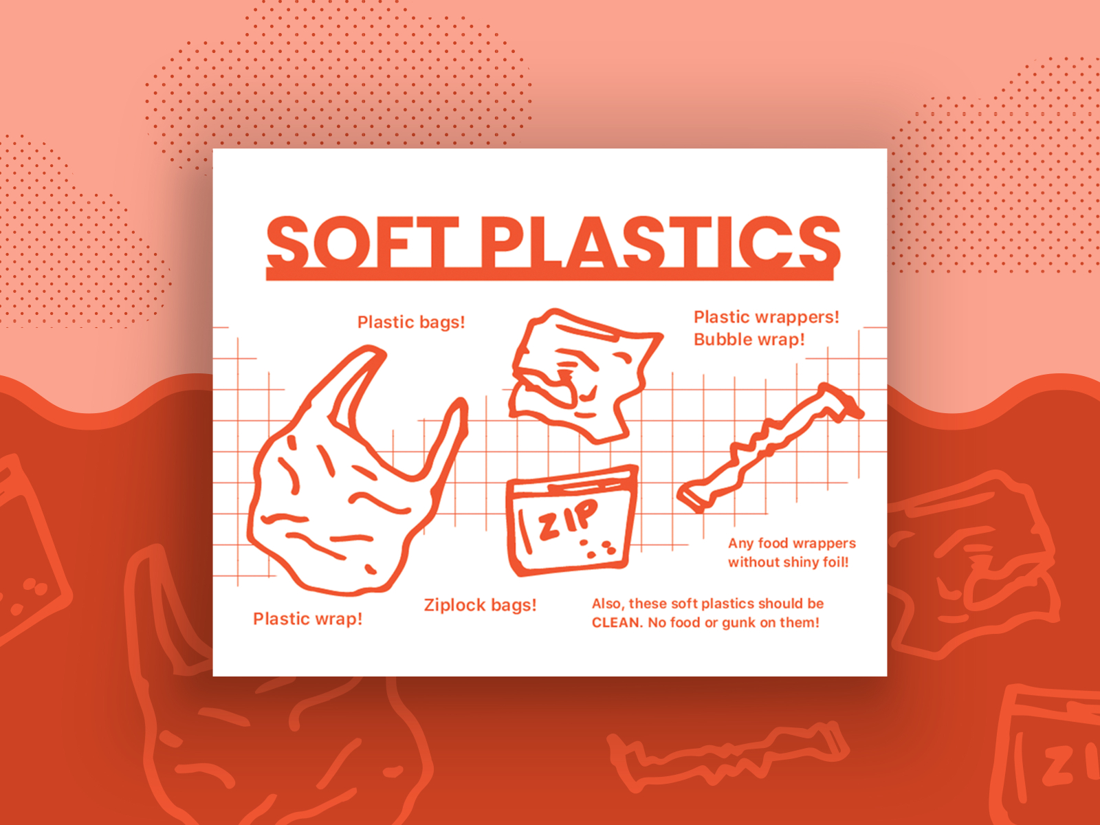 Specialized Soft Plastic Recycling Bin Sign by Karen Liu on Dribbble