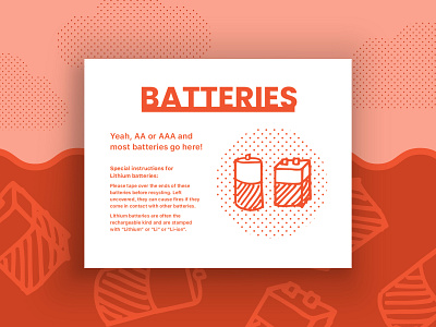 Specialized Batteries Recycling Bin Sign batteries climate crisis communication design composition ecoconscious ecofriendly environmentalism graphicdesign green handdrawn illustration poster recycling signs trash signs