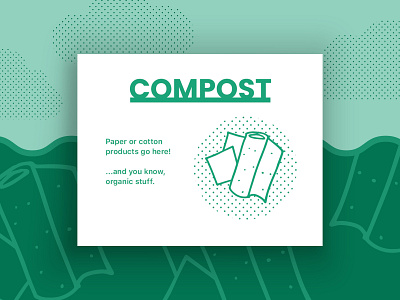 Bathroom Compost Refuse Bin Sign bathroom climate crisis communication design composition compost ecoconscious ecofriendly environmentalism graphic design green hand drawn illustration poster recycling trash trash signs trashcan