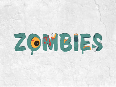 Zombies! animation halloween huffington post illutration typography zombies