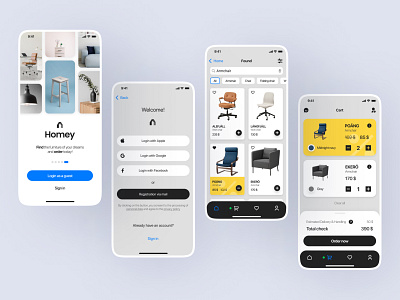 Furniture Store App app app design ecommerce furniture store interface online store shop store uiux
