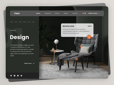 Furniture | Title web page design ecommerce furniture interface online store store ui uiux user interface ux web web design web header