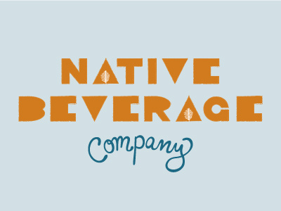 Native Beverage Company hand lettering lettering logo