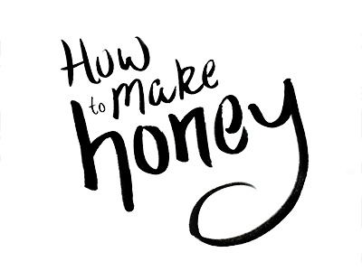 How to make honey brush hand lettering lettering