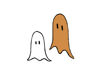 Boo ghosts halloween hand drawn illustration vector