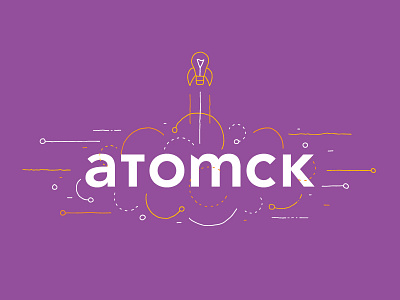 Atomck illustration logo