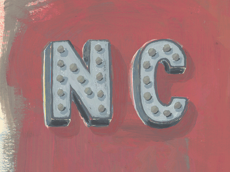 NC acrylic animation illustration lettering