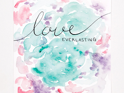 Blooms calligraphy illustration lettering watercolor