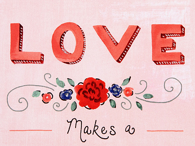 Love illustration lettering