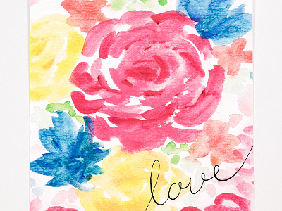 Blooms 2 calligraphy illustration lettering watercolor